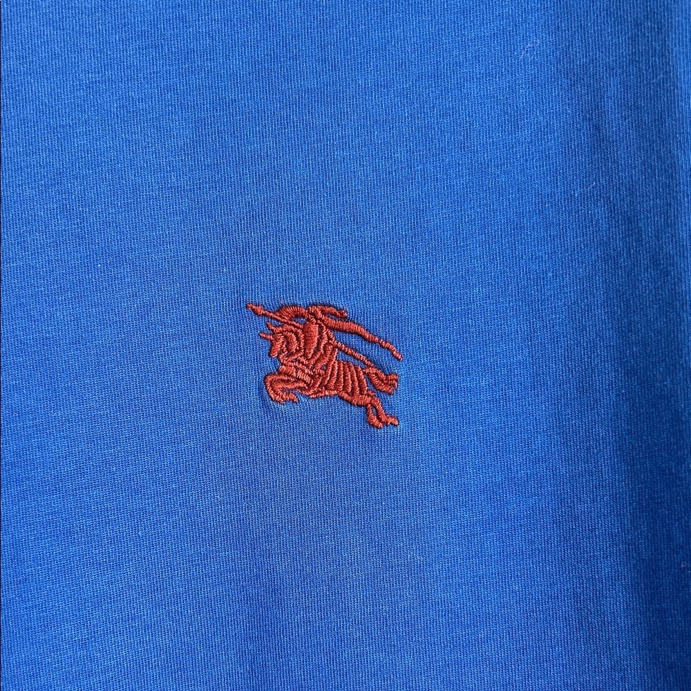 Burberry Royal Blue V-Neck Women's Tee | XL - Picture 2 of 8